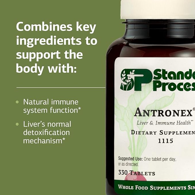 Standard Process Antronex Liver Health Dietary Supplement - Gluten-Free, Non-Dairy, Non-Soy & Non-Grain Immune Care - 330 Tablets