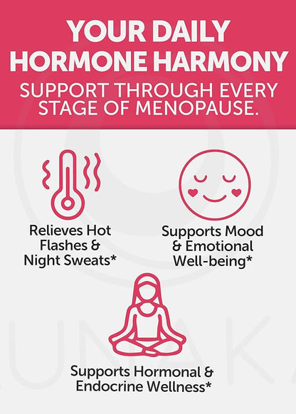 Lunakai USA Made Natural Menopause Supplements for Women – 13-in-1 Menopause Relief for Hot Flashes, Night Sweats, Sleep & Mood Support, 60ct