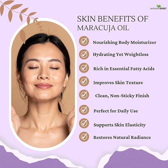 Pure Carrier and Essential Oils for Skin Care, Hair, Body Moisturizer for Face-Anti Aging Skin Care (Maracuja Oil (Passion Fruit), 4oz)