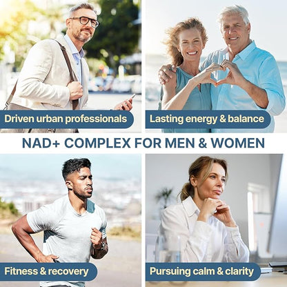 NAD+ Supplement 1600mg Extra Strength - Liposomal NMN Alternative with Resveratrol, Urolithin A, CoQ10, Quercetin & ALA - Mitochondrial Energy & Anti-Aging, Cell Regeneration, 60 Softgels