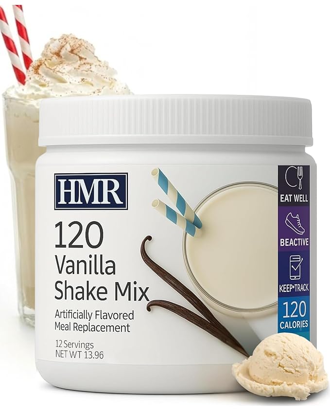HMR 120 Vanilla Shake Meal Replacement Powder | Vanilla Shake Mix to Support Healthy Weight Loss | 12g of Protein | Nutritional Drink | Low Calorie Food | 12 Servings | 13.55 Ounce (Pack of 1)