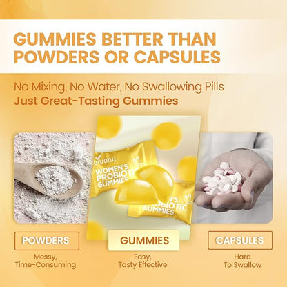 VivoNu Pineapple Gummies for Women Ph, Women Probiotic Gummies, Feminine Balance Gummy, Mango Pineapple Viginal Probiotics for Woman Vaginigal Health, Yeast Ph Balance