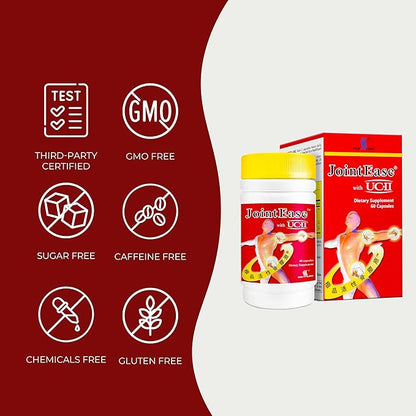 FARLONG JointEase with UC-II, Undenatured Type II Collagen, Glucosamine Hydrochloride, Chondroitin Sulfate, Joint Dietary Supplement | 60 Capsules
