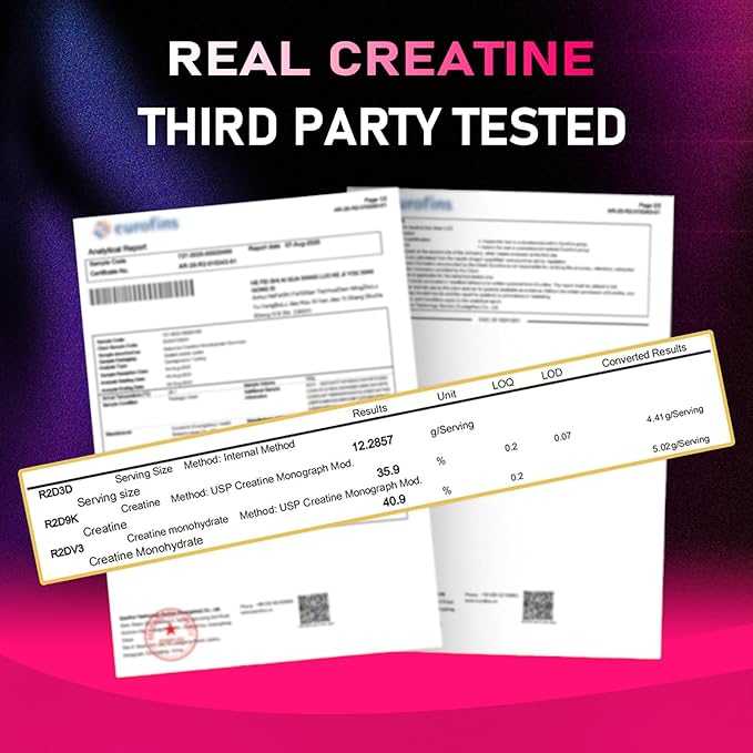 Creatine Monohydrate Gummies – with Collagen, BCAAs, L-Glutamine, Biotin, Zinc, Vitamin D3 & Hyaluronic Acid – Daily Pre & Post Workout Recovery, Sugar-Free (60 Gummies)