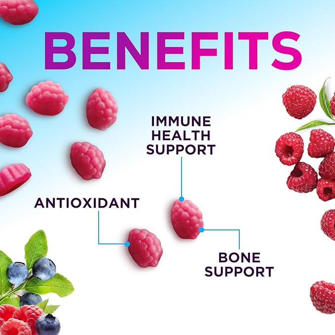 Zinc Gummies - 50mg Zinc Per Serving Immune Skin & Bone Support Health Gummy - Premium Antioxidant Chewable, High Absorption Vegan, Best Supplements Vitamin for Adults, Tasty Berry Flavor, 120 Gummies