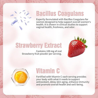 NIUSISE Feminine Balance Gummies, Premium Balance Supplement for Women PH Health, Immune Support, Vegan, Gluten-Free - Hawaiian Pineapple - 120 Gummies - 60 Servings 2 Pack.