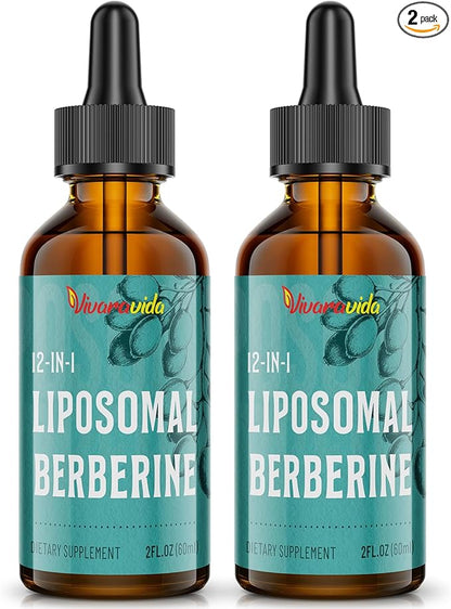 Berberine HCl Drops Supplement - Liposomal Berberine HCl Liquid- 4 fl oz