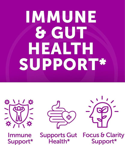 Lunakai USA Made Irish Sea Moss Gummies with Ashwagandha & Elderberry – Delicious Daily Immune & Stress Support Supplement for Men & Women, 60ct
