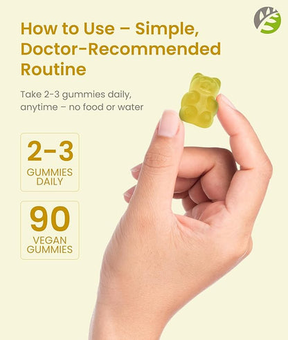 BariSlim Bariatric Calcium Gummies - Specially Formulated Bariatric Vitamins for Patients After Weight Loss Surgery - Supports Energy Levels & Bone Health | Peach (90 Vegan Gummies)