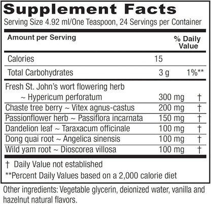 Vitanica PMS Tonic, Premenstrual Support and Relief, Saint Johns Wort, Dong Quai, Chaste Tree Berry, Wild Yam and More, Vegan, 4 Ounce