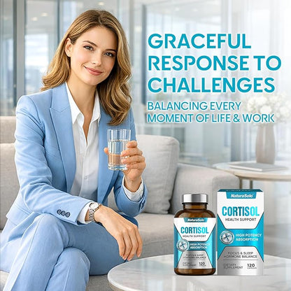 Cortisol Supplements for Women/Men, All-Natural Cortisol Reducer for Women & Men - Ashwagandha, Rhodiola Rosea & L-Theanine Formula to Manage Stress, Balance Hormones & Improve Sleep