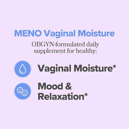 O Positiv MENO Vaginal Moisture Support Capsules – OBGYN-Formulated to Support Healthy Vaginal Moisture, Mood & Relaxation – Hormone-Free with Maca & Fenugreek Seed – 30 Servings (Pack of 2)