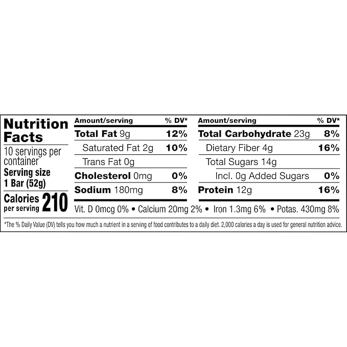 RXBAR Protein Bars, Protein Snack, Snack Bars, Peanut Butter Chocolate, 18.3oz Box (10 Count)