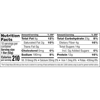 RXBAR Protein Bars, Protein Snack, Snack Bars, Peanut Butter Chocolate, 18.3oz Box (10 Count)