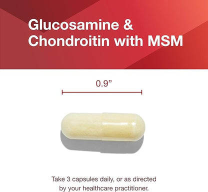PROTOCOL FOR LIFE BALANCE Glucosamine & Chondroitin with MSM - Joint Support* - Chondroitin MSM Supplement - Non-GMO & Dairy Free - 180 Veg Caps