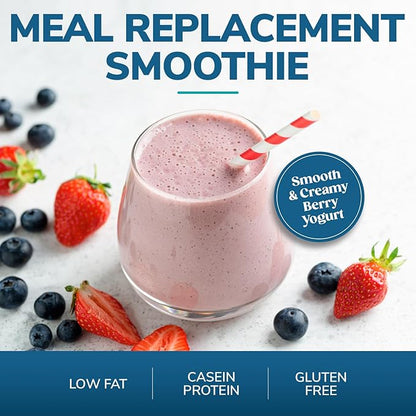 WonderSlim Meal Replacement Smoothie, Berry Yogurt, 15g Protein, 24 Vitamins & Minerals, Gluten Free (7ct)