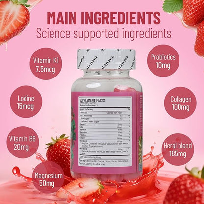 PMS Relief Hormone Balance Gummies, Menstrual Cramp Relief & Menopausal Support, 60 Count