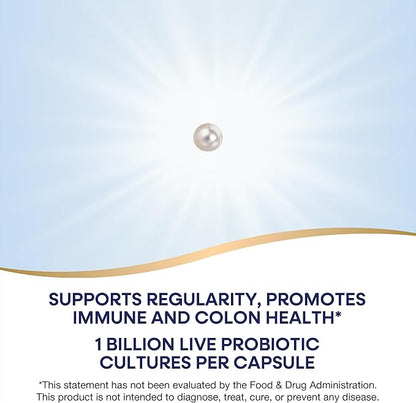 Nature's Way Pearls Adult 50+ Probiotic, Probiotics for Digestive Health* Supports Regularity, Immune & Colon Health*, 1 Billion Cultures, No Refrigeration Needed, 30 Softgels