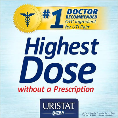 URISTAT Ultra UTI Relief Pack, 1 UTI Test Strip & 12 Pain Relief Tablets (Pack of 3)
