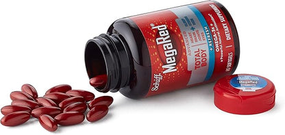 MegaRed Omega-3 Blend Total Body + Refresh 500mg Softgels, (65 Count in a Bottle), Easily Absorbed Krill Oil, to Support Your Heart, Joints, Brain & Eyes