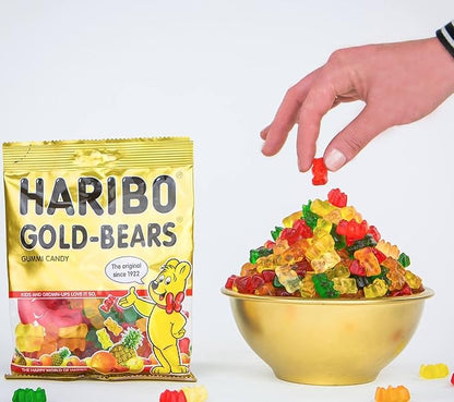 HARIBO Goldbears, Gummi Candy, 5 oz Bags (12 Packs) Assorted Flavors