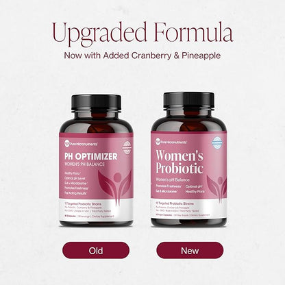 Pure Micronutrients pH Balance Vaginal Probiotics for Women - Odor & Itch Support - Vaginal Health Pills with Cranberry, Lactobacillus & Prebiotics - Feminine Wellness Daily Supplement - 60 Capsules