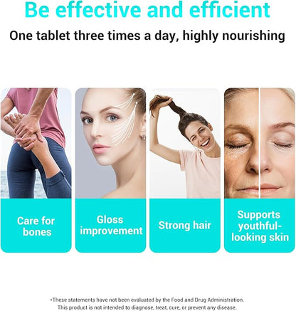 DrBioCare Collagen Peptides for Women, Beauty Vitamin & Mineral Supplement,Contains Vitamin D3, Probiotics for Women & Collagen Peptides,Vitamin B Complex,Vitamin E 180 Tablets