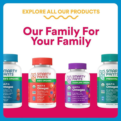 SmartyPants Zero Sugar Women’s Multivitamin Gummies: Biotin, Methylfolate, Omega 3 (ALA), Vitamin D3, C, Vitamin B12, B6, A, K, Zinc, Inositol, Gluten Free, No Sugar Alcohols, 90 Count (30 Day Supply)