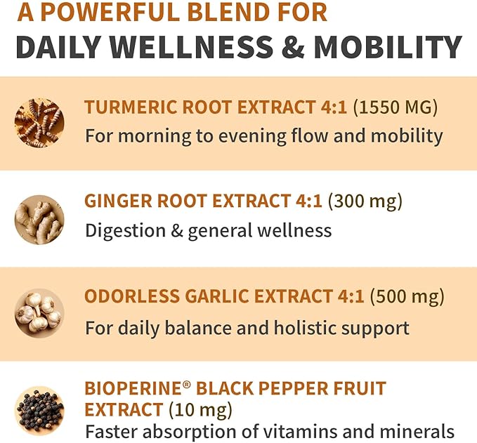 Extra Strength Turmeric Capsules - High-Absorption 2360 mg Curcumin Supplements, Non-GMO Blend for Digestive Comfort & Daily Support - Organic Turmeric Supplement with Black Pepper (120ct, Pack of 1)