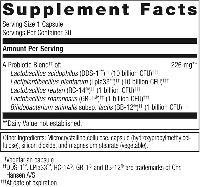 Metagenics UltraFlora Complete Women's Probiotic - Shelf-Stable 5-in-1 Multi-Benefit Formula for Digestive, Immune, Vaginal, Urogenital & Microbiome Health* - 30 Capsules