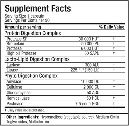 ALLMAX Digestive ENZYMES - 90 Capsules - Supports Enhanced Nutrient Digestion & Optimal Protein Absorption - with 11 Highly Active Enzymes - 90 Servings