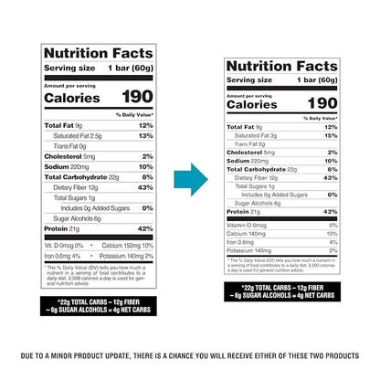 Quest Nutrition Chocolate Chip Cookie Dough Protein Bars, 21g Protein, 4, Net Carbs, 1g Sugar, High Fiber, Gluten Free, Keto Friendly, 4 Count