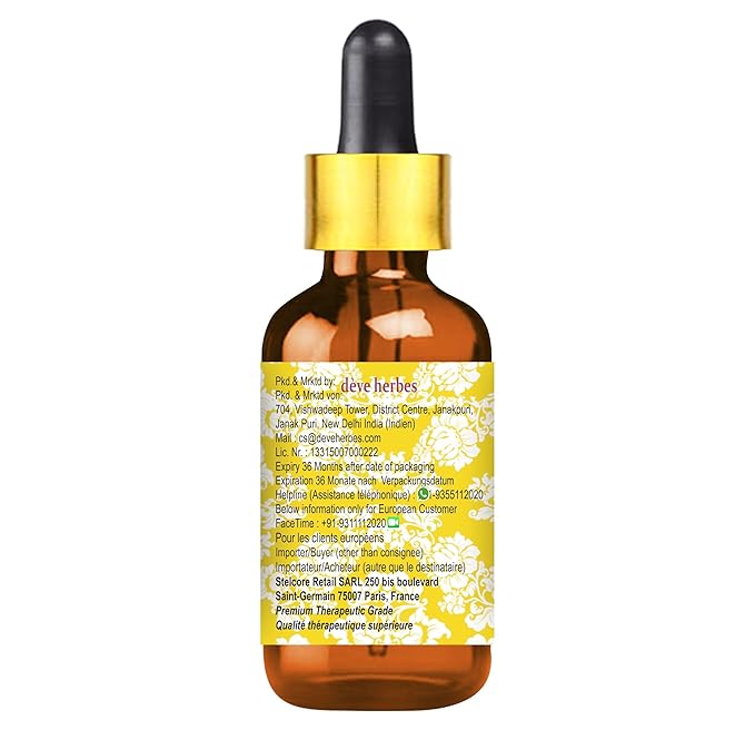 Deve Herbes Tomato Seed Oil (Solanum lycopersicum) with Glass Dropper | Cold Pressed | Pure | Natural | For Diluting Essential oils | For Skin & Massage | Non-Sticky| Lightweight| Unisex | 30ml (1 oz)