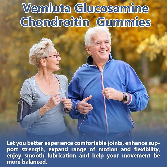 2 Packs Glucosamine Chondroitin Gummies - 3000MG Extra Strength Joint Support Supplement with MSM, Flexibility, Antioxidant Immune Support Gummy for Adults, Men & Women - 120 Cts
