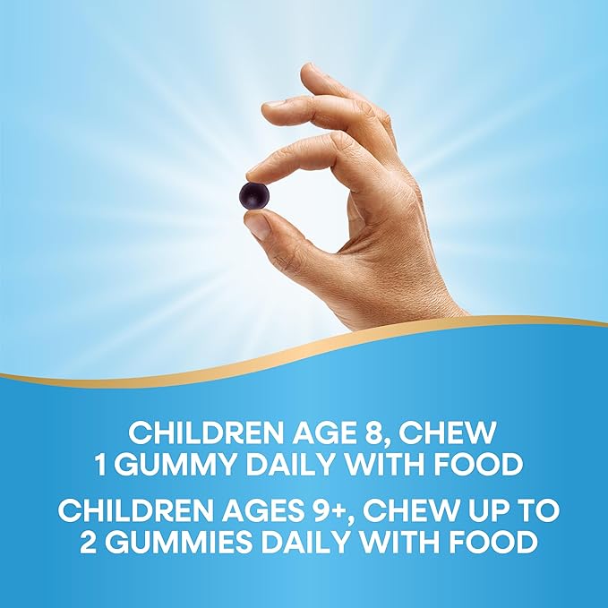 Nature's Way Kids Cool & Calm Gummies, Supports a Calm Mood in Kids Ages 8+*, Lemon Balm, Magnesium, Vitamin B6, L-Theanine, Grape Flavored, Vegetarian, 40 Count (Packaging May Vary)