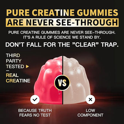 Creatine Monohydrate Gummies for Men & Women-5g of Creatine Monohydrate per Serving - Sugar Free,Vegan, Peach Flavor, 120 Count