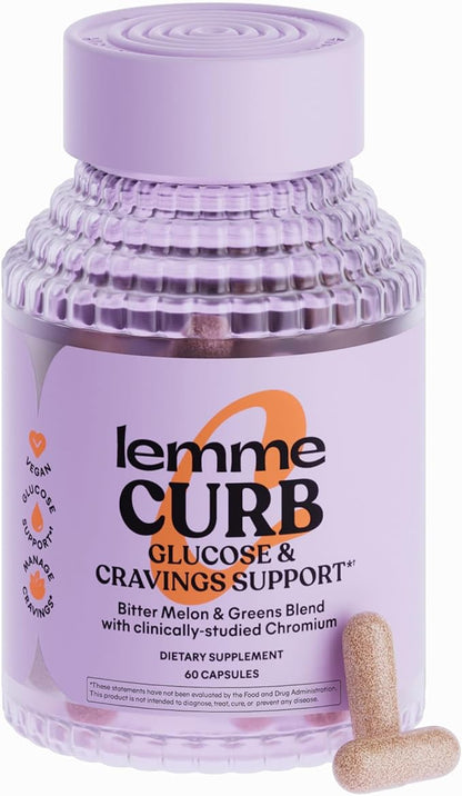 Lemme Curb Cravings, Improve Carb Metabolism, Support Weight Management w/Clinically Studied Chromium Picolinate, Bitter Melon, Ceylon Cinnamon & Greens Blend I Drug-Free (30-Day Supply)