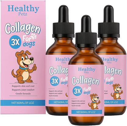 Premium Liquid Collagen for Dogs - Skin & Coat Supplement with Hyaluronic Acid & Biotin, Supports Joint Health, Mobility & Hydration for All Dogs, Bacon Flavor - 2 fl oz (3)
