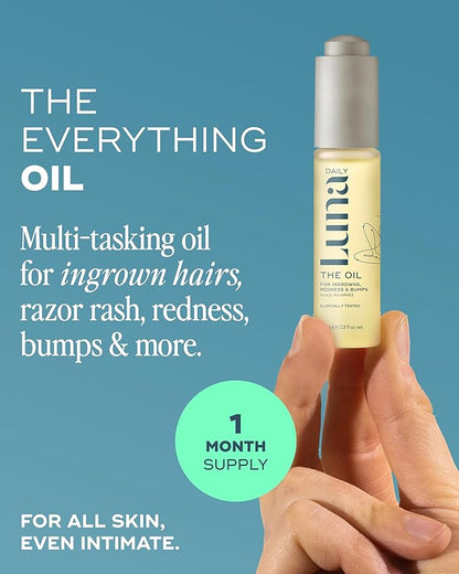 Luna Daily The Feminine Wash + Body Oil Set | Travel-Size Feminine Hygiene & Moisturizing Duo | pH-Balanced Body Wash & Soothing Ingrown Hair Oil | Nourishing & Pregnancy-Safe