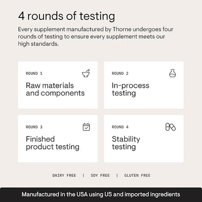 THORNE - Stress B-Complex - Vitamins B2, B6, B12 & Folate in Highly-Absorbable and Active Forms - Extra Vitamin B5 for Adrenal Support, Stress Management & Immune Function* - 60 Servings