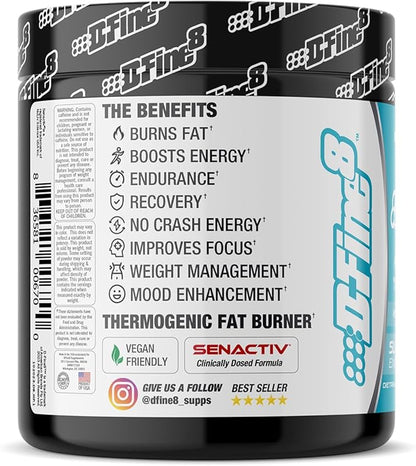 Thermogenic Pre-Workout Energy Powder & Shredding Supplement, Boost Energy Mood & Focus, Sugar Free, Contains Senactiv, Endurance, 300mg Caffeine, N-Acetyl-L-Tyrosine (Hawaiian Punch)
