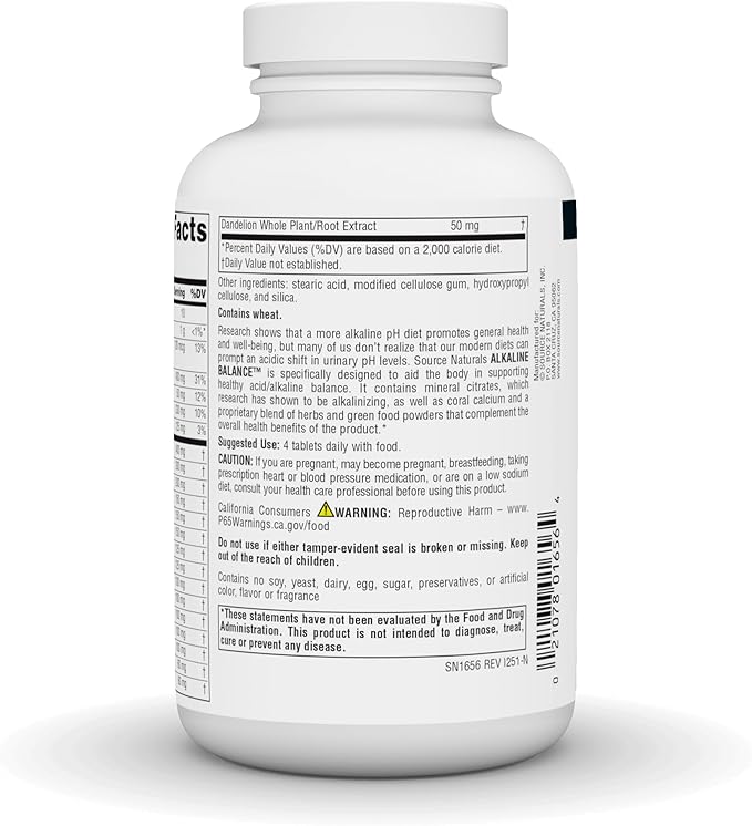 Source Naturals Alkaline Balance to Support PH Balance* - 120 Tablets