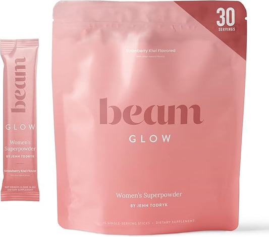 Beam Glow Hormone Balance Supplement for Women – Cortisol Supplement for Women, PMS Relief Supplement, Perimenopause & PCOS Support, Womens Vitamins, Thyroid Support with Ashwagandha & Selenium
