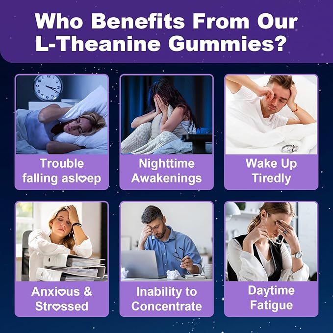 90 Count | L-Theanine Gummies for Kids & Adults - L Theanine Supplements with Ashwagandha, GABA & 5HTP - Support Natural Relaxation, Calm, Deep Zzz & Stress Relief, Strawberry Flavor
