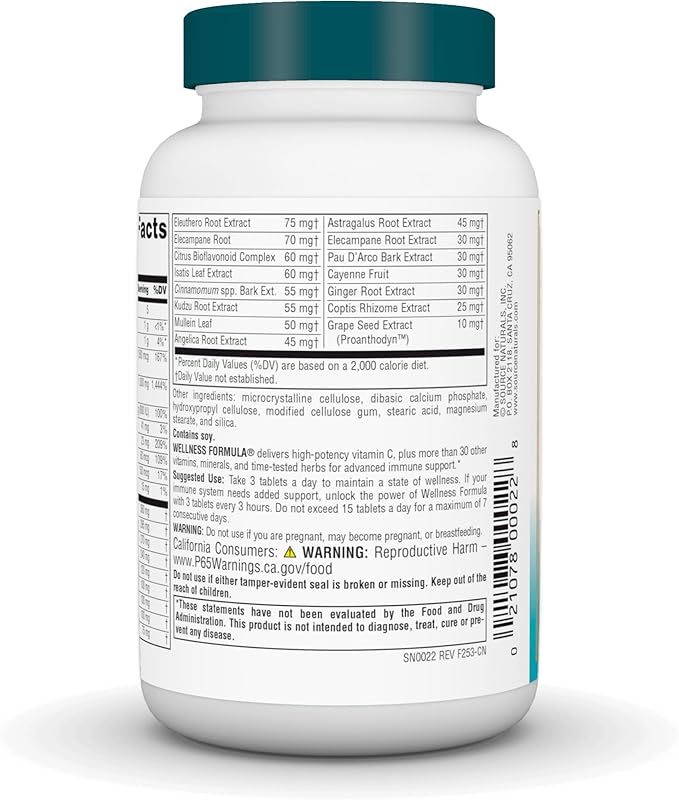 Source Naturals Wellness Formula Bio-Aligned Vitamins & Herbal Defense - Immune System Support Supplement & Immunity Booster - 90 Tablets