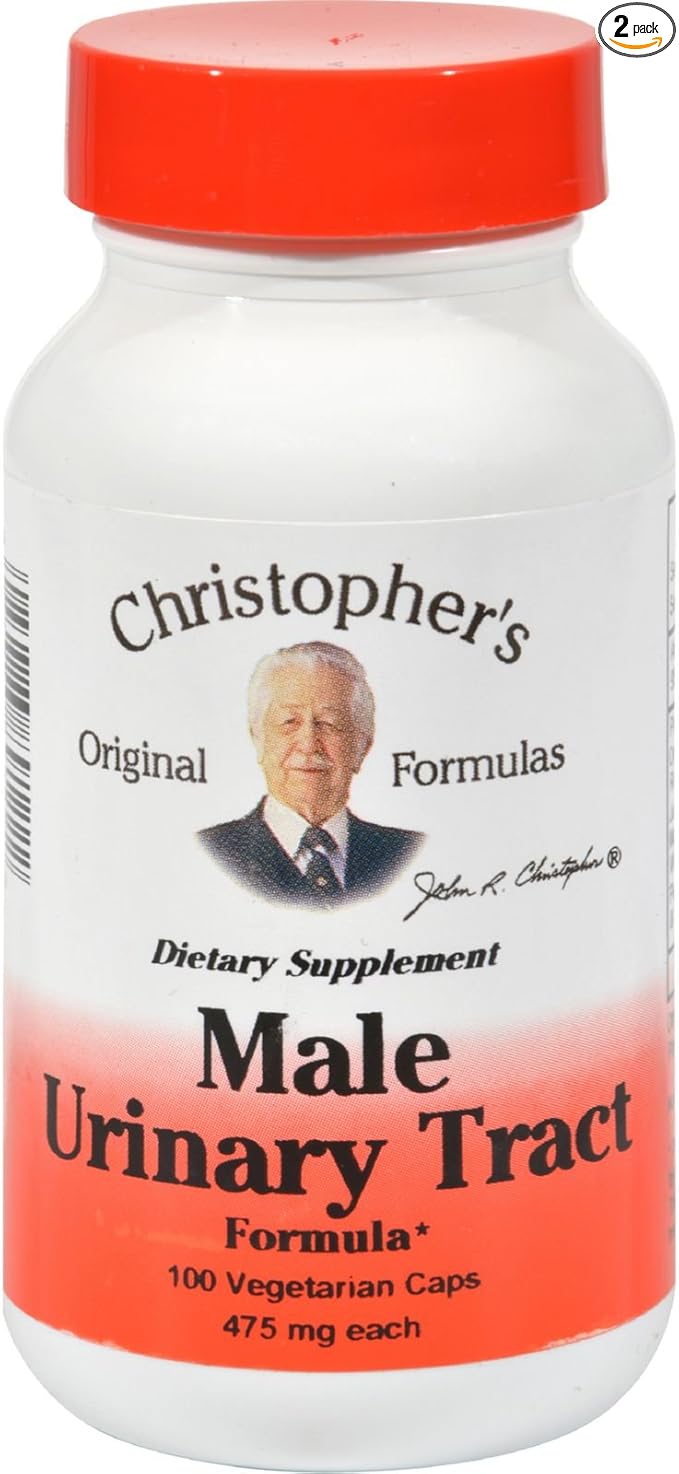 Christopher's Original Formulas Male Urinary Tract Support Supplement – Kidney & Prostate Health – 100 Capsules - Pack of 2