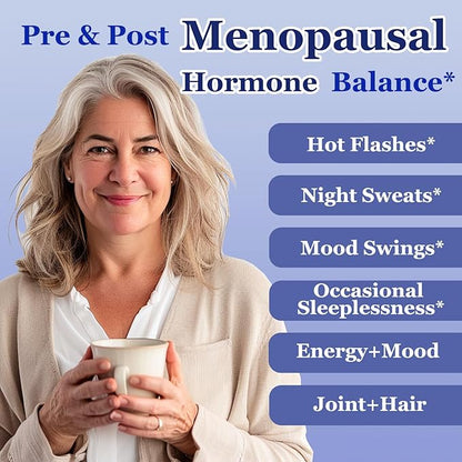 2 Pack Menopause Supplements Liquid Drops, 8-in-1 Menopause Vitamin w. Black Cohosh, Ashwagandha, D3 B6 Multivitamin for Hot Flash, Night Sweats, Hormone Balance & Mood Support for Women Over 40