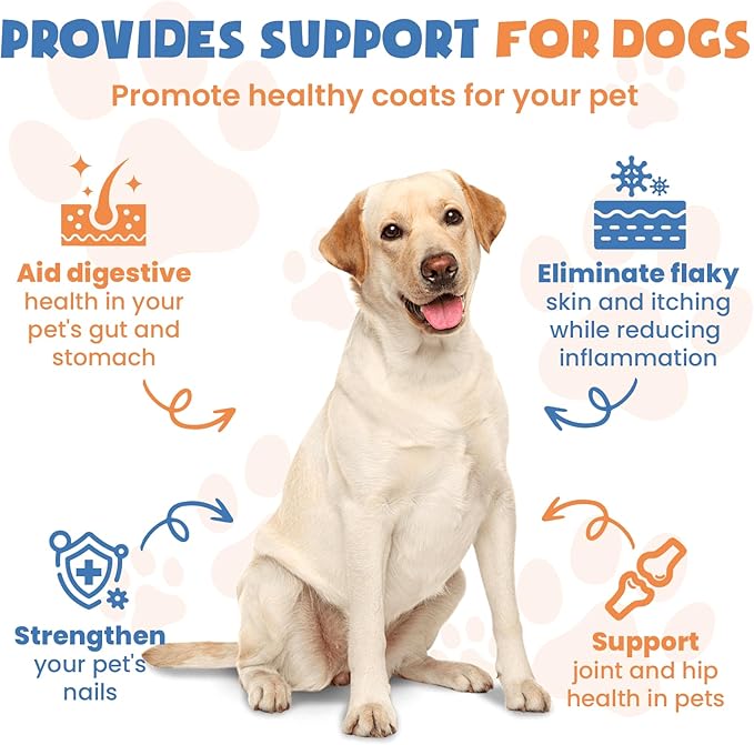 Collagen for Dogs,4.22oz (120ml) Liquid Collagen for Dogs,Enhances Joint Support,Flexibility,Cartilage and Mobility,Relieves Itching in Allergic,Liquid Drops Suitable for Cats and No Side Effects