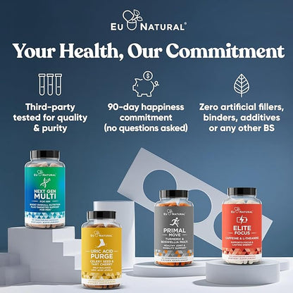 Eu Natural Conception for Him - Male Fertility Supplements with Ashwagandha, Folate & Zinc - Sperm Count, Motility & Strength Support - Fertility Support for Men, 120 Vegetarian Capsules