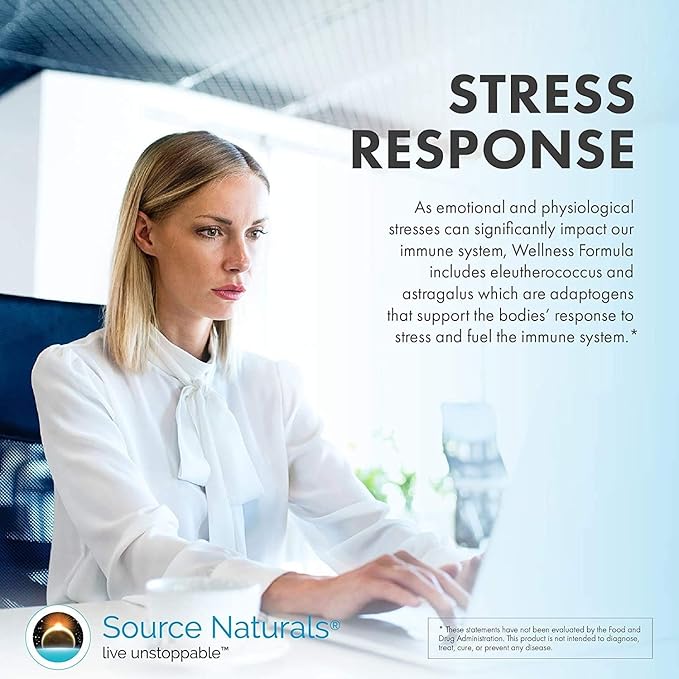 Source Naturals Wellness Formula Bio-Aligned Vitamins & Herbal Defense - Immune System Support Supplement & Immunity Booster - 90 Tablets